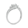 Thumbnail Image 1 of 0.25 CT. T.W. Diamond Past Present Future® Miracle Bypass Shank Engagement Ring in 10K White Gold