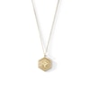 Thumbnail Image 1 of Diamond-Cut North Star Beaded Frame Hexagon Pendant in 10K Gold