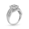 Thumbnail Image 2 of 0.50 CT. T.W. Princess-Cut Multi-Diamond Double Frame Multi-Row Engagement Ring in 10K White Gold