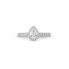 Vera Wang Love Collection 0.80 CT. T.W. Pear-Shaped Certified Diamond Frame Engagement Ring in 18K White Gold (F/SI2)