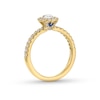 Thumbnail Image 2 of Vera Wang Love Collection 0.80 CT. T.W. Oval Certified Diamond Frame Engagement Ring in 18K Gold (F/SI2)