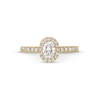 Thumbnail Image 3 of Vera Wang Love Collection 0.80 CT. T.W. Oval Certified Diamond Frame Engagement Ring in 18K Gold (F/SI2)