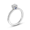 Thumbnail Image 3 of Vera Wang Love Collection 0.69 CT. T.W. Certified Diamond Engagement Ring in 18K White Gold (F/SI2) - Size 6.5