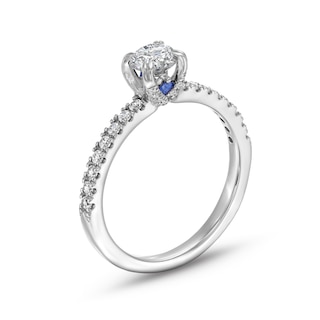 Vera Wang Love Collection 0.69 CT. T.W. Certified Diamond Engagement Ring in 18K White Gold (F/SI2) - Size 6.5