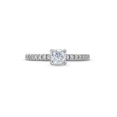 Vera Wang Love Collection 0.69 CT. T.W. Certified Diamond Engagement Ring in 18K White Gold (F/SI2) - Size 6.5