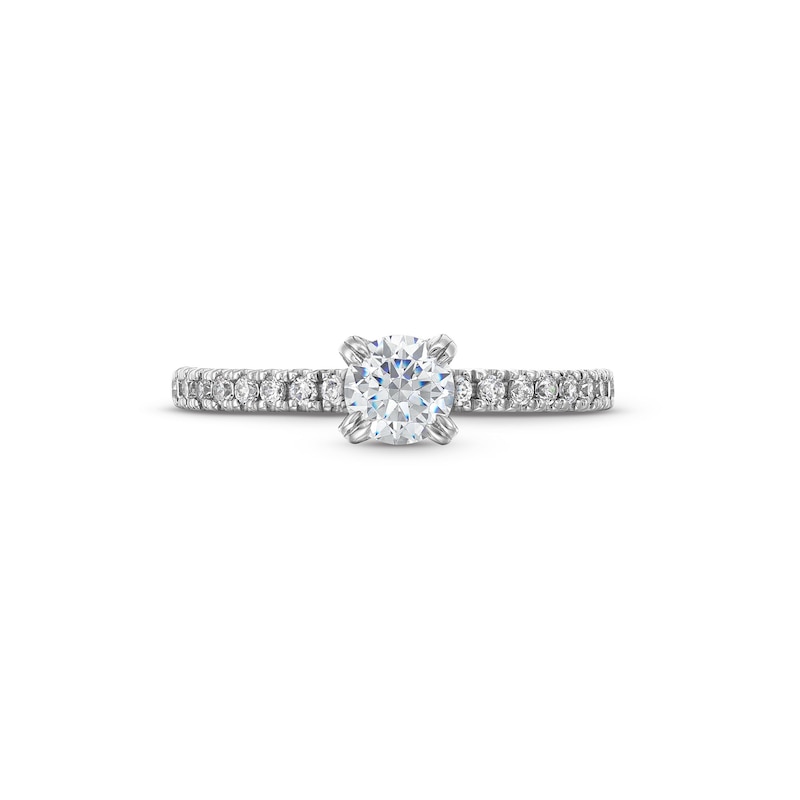 Vera Wang Love Collection 0.69 CT. T.W. Certified Diamond Engagement Ring in 18K White Gold (F/SI2) - Size 6.5