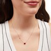 Emerald-Cut Certified Ruby and Diamond Accent Sideways Necklace in 10K Gold