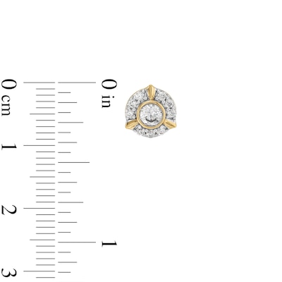 0.50 CT. T.W. Certified Lab-Created Diamond Frame Stud Earrings in 10K Gold (F/SI2)