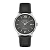 Thumbnail Image 1 of Men's Bulova Hudson Automatic Black Leather Strap Watch with Textured Black Dial (Model: 96B441)