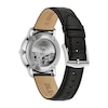 Men's Bulova Hudson Automatic Black Leather Strap Watch with Textured Black Dial (Model: 96B441)