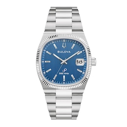 Men's Bulova Super Seville Watch with Square Blue Dial (Model: 96B440)