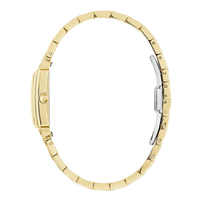 Ladies' Bulova Sutton Gold-Tone IP Watch with Rectangular Mother-of-Pearl Dial (Model: 97L177)