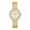 Ladies' Bulova Phantom Crystal Accent Gold-Tone IP Mesh Watch with Textured Champagne Dial (Model: 98L321)