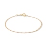 Child’s Diamond-Cut Valentino Chain Bracelet in Hollow 14K Tri-Tone Gold - 6”