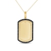 Thumbnail Image 1 of Onyx Frame Dog Tag Necklace Charm in 10K Gold