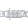 8.00 CT. T.W. Diamond Figaro Chain Necklace in Hollow 10K White Gold - 22”