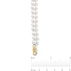 Freshwater Cultured Pearl and Diamond Accent North Star Bead Strand Bracelet in 10K Gold - 8”