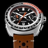 Thumbnail Image 3 of Men’s Bulova Racer Chronograph Brown Leather Strap Watch with Black Dial (Model: 98B427)