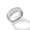 8.0mm Textured Brick Pattern Comfort-Fit Wedding Band in Tungsten - Size 10