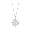 0.05 CT. T.W. Diamond Snowflake Pendant in Sterling Silver