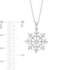 0.05 CT. T.W. Diamond Snowflake Pendant in Sterling Silver