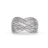 0.50 CT. T.W. Diamond Multi-Row Crossover Ring in Sterling Silver