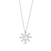 Thumbnail Image 1 of 6.0mm Lab-Created Opal and White Lab-Created Sapphire Snowflake Pendant in Sterling Silver