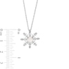 Thumbnail Image 1 of 6.0mm Lab-Created Opal and White Lab-Created Sapphire Snowflake Pendant in Sterling Silver