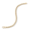 8.0mm Oval Tilted Link Curb Chain Bracelet in Hollow 10K Gold - 8.5”