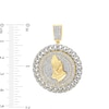 Thumbnail Image 1 of 1.00 CT. T.W. Diamond Chain Link Frame Praying Hands Medallion Necklace Charm in 10K Gold