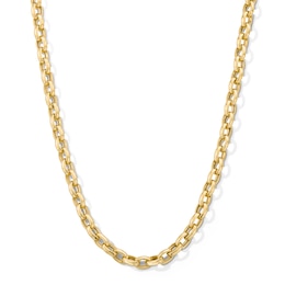 Italian Gold 6.3mm Oval Link Rolo Chain Necklace in Hollow 18K Gold - 18&quot;