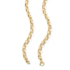 6.3mm Oval Link Rolo Chain Necklace in Hollow 18K Gold - 18"