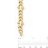 12.0mm Stirrup Link Bracelet in Hollow 18K Gold - 7.5"