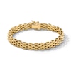 Italian Gold 7.6mm Panther Link Bracelet in Hollow 18K Gold - 7.25"