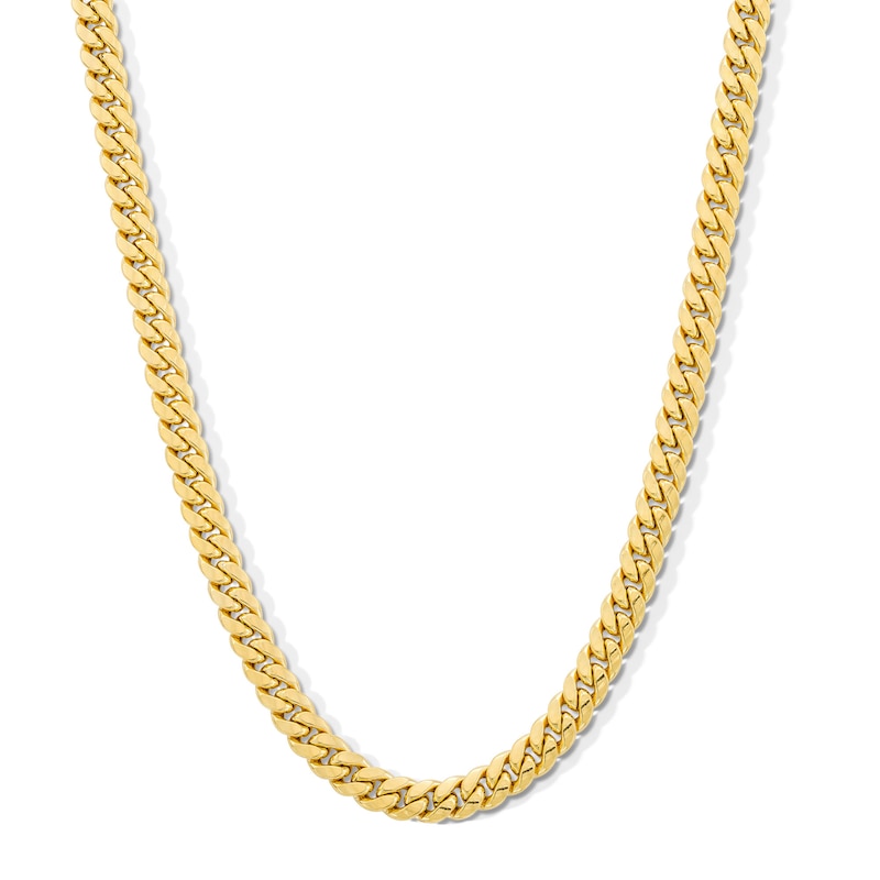 Main Image 1 of 6.05mm Miami Cuban Curb Chain Necklace in Hollow 18K Gold - 22&quot;