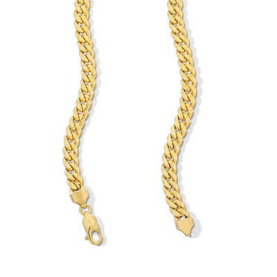 6.05mm Miami Cuban Curb Chain Necklace in Hollow 18K Gold - 22"