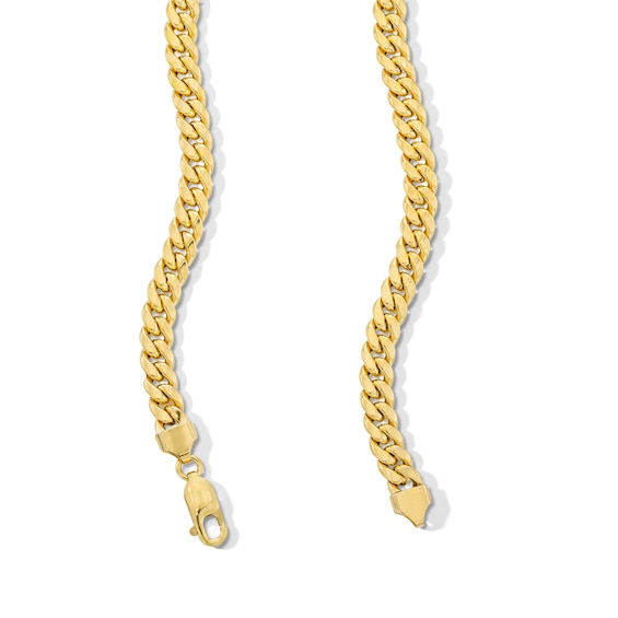 6.05mm Miami Cuban Curb Chain Necklace in Hollow 18K Gold - 22"