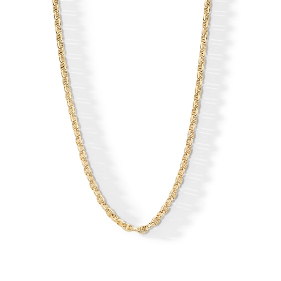 4.5mm Round Mariner Chain Necklace in Hollow 10K Gold - 20”