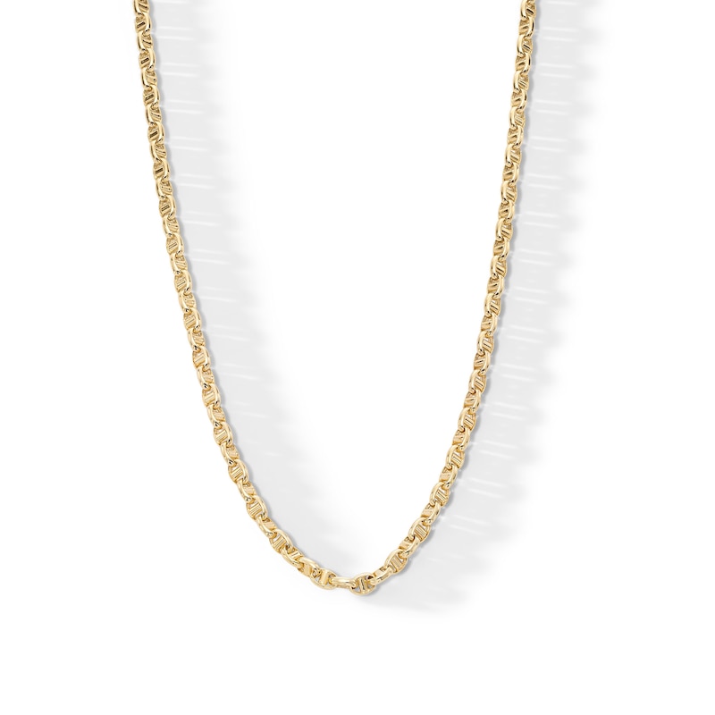 4.5mm Round Mariner Chain Necklace in Hollow 10K Gold - 20”