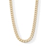 Thumbnail Image 1 of 9.2mm Curb Chain Necklace in Hollow 10K Gold - 22”