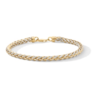 5.5mm Diamond-Cut Palm Chain Bracelet in Hollow Two-Tone Gold - 8.5”