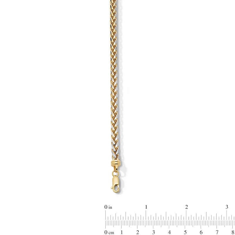 5.5mm Diamond-Cut Palm Chain Bracelet in Hollow Two-Tone Gold - 8.5”