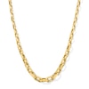 Graduated Oval Link Rolo Chain Necklace in Hollow 18K Gold - 18"