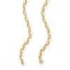 Graduated Oval Link Rolo Chain Necklace in Hollow 18K Gold - 18"