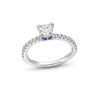 Vera Wang Love Collection 1.11 CT. T.W. Princess-Cut Certified Diamond Engagement Ring in 18K White Gold (F/SI2)