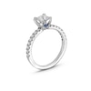 Vera Wang Love Collection 1.11 CT. T.W. Princess-Cut Certified Diamond Engagement Ring in 18K White Gold (F/SI2)