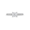 Vera Wang Love Collection 1.11 CT. T.W. Princess-Cut Certified Diamond Engagement Ring in 18K White Gold (F/SI2)