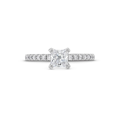 Vera Wang Love Collection 1.11 CT. T.W. Princess-Cut Certified Diamond Engagement Ring in 18K Gold (F/SI2