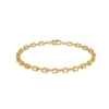 Thumbnail Image 0 of Sideways Oval Citrine Link Bracelet in Sterling Silver with 14K Gold Plate - 7.25"