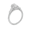 Thumbnail Image 2 of 1.50 CT. T.W. Oval Certified Lab-Created Diamond Frame Collar Engagement Ring in 14K White Gold (F/VS2)